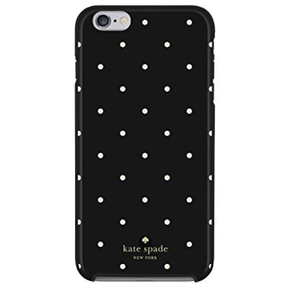 kate spade Accessories - Kate Spade Hardshell Case Black w/ Dots -NWT